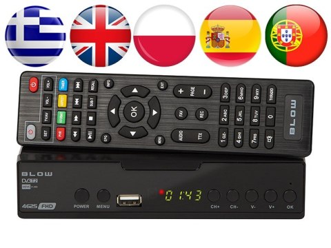 BLOW BLOW DEKODER TUNER DVB-T2 BLOW 4625FHD H.265 V2 BLOW BLOW DEKODER TUNER DVB-T2 BLOW 4625FHD H.265 V2