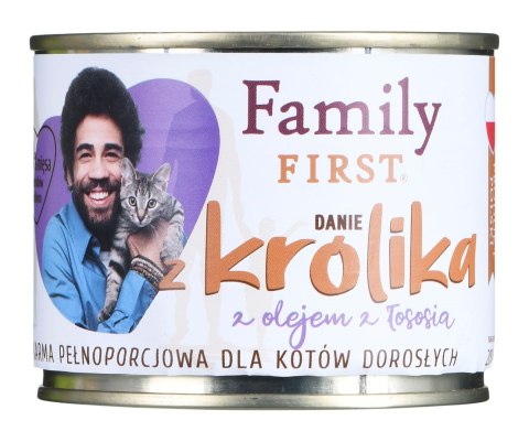 Family FIRST FAMILY FIRST Adult Danie z królikiem - mokra karma dla kota - 200g Family FIRST FAMILY FIRST Adult Danie z królikiem - mokra karma dla kota - 200g
