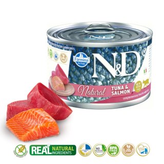 Farmina FARMINA N&D Cat Natural Tuńczyk&Łosoś - mokra karma dla kota - 140 g