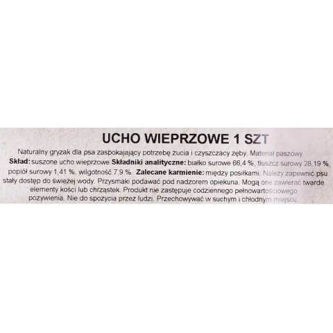 PETMEX Gryzak dla psów PETMEX Ucho wieprzowe 40g 1szt PETMEX Gryzak dla psów PETMEX Ucho wieprzowe 40g 1szt