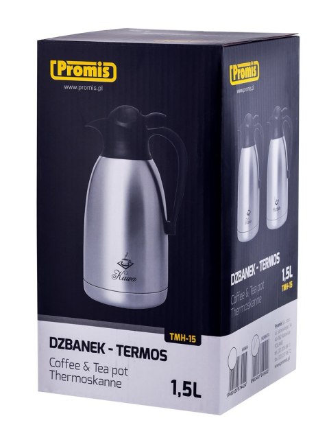 PROMIS PROMIS DZBANEK STALOWY 1,5 L, NADRUK HERBATA TMH15 PROMIS PROMIS DZBANEK STALOWY 1,5 L, NADRUK HERBATA TMH15