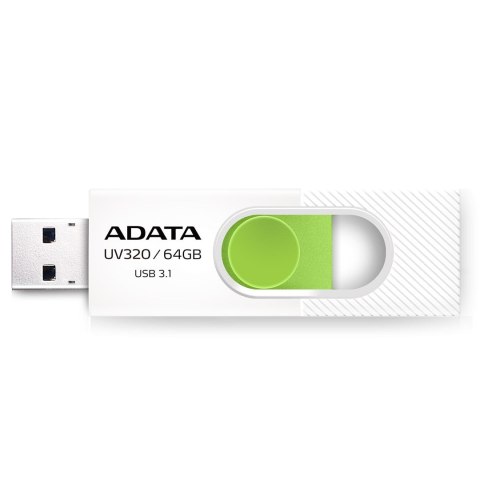 ADATA ADATA FLASHDRIVE UV320 64GB USB3.1 White-Green ADATA ADATA FLASHDRIVE UV320 64GB USB3.1 White-Green