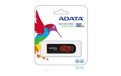 ADATA Pendrive ADATA C008 AC008-32G-RKD (32GB; USB 2.0; kolor czarny) ADATA Pendrive ADATA C008 AC008-32G-RKD (32GB; USB 2.0; kolor czarny)