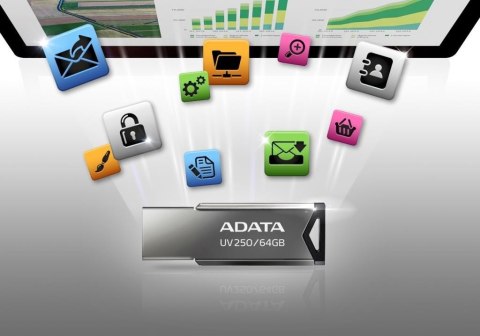 ADATA Pendrive ADATA UV250 AUV250-32G-RBK (32GB; USB 2.0; kolor srebrny) ADATA Pendrive ADATA UV250 AUV250-32G-RBK (32GB; USB 2.0; kolor srebrny)