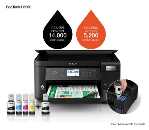 Epson Urządzenie wielofunkcyjne 3w1 Epson EcoTank L6260 Epson Urządzenie wielofunkcyjne 3w1 Epson EcoTank L6260