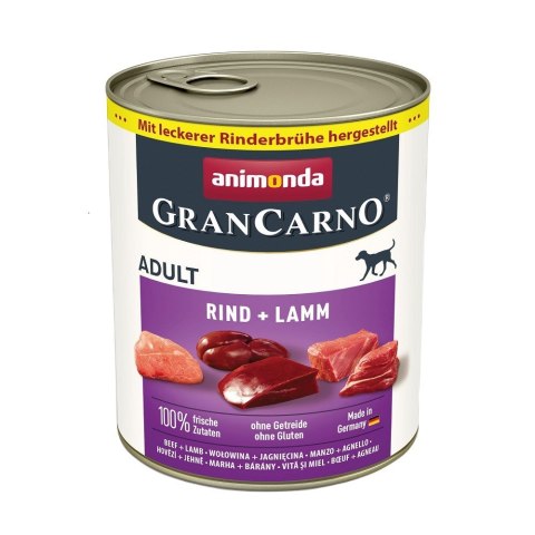 Animonda ANIMONDA Grancarno Adult wołowina i jagnięcina - mokra karma dla psa - 800g Animonda ANIMONDA Grancarno Adult wołowina i jagnięcina - mokra karma dla psa - 800g