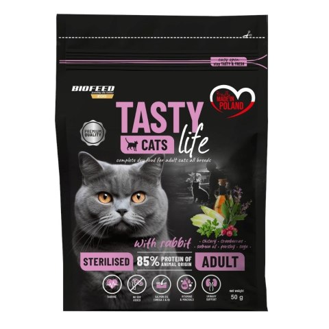 BIOFEED BIOFEED TASTY CATS LIFE STERILISED WITH RABBIT 50g BIOFEED BIOFEED TASTY CATS LIFE STERILISED WITH RABBIT 50g