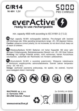 EverActive Zestaw akumulatorków everActive EVHRL14-5000 (5000mAh ; Ni-MH)