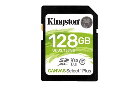 Kingston Karta pamięci Kingston Canvas Select Plus SDS2/128GB (128GB; Class U3, V30; Karta pamięci) Kingston Karta pamięci Kingston Canvas Select Plus SDS2/128GB (128GB; Class U3, V30; Karta pamięci)