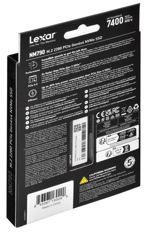 Lexar Dysk SSD Lexar NM790 2TB M.2 PCIe NVMe Lexar Dysk SSD Lexar NM790 2TB M.2 PCIe NVMe