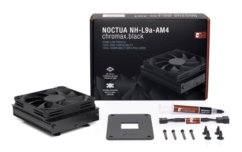 Noctua Chłodzenie CPU NOCTUA NH-L9A-AM4 chromax.black Noctua Chłodzenie CPU NOCTUA NH-L9A-AM4 chromax.black