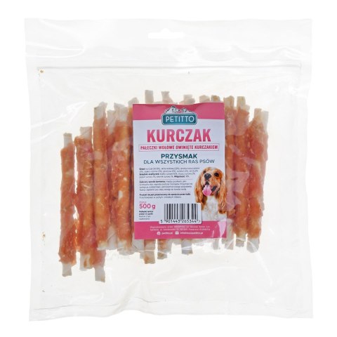 PETITTO PETITTO Pałeczki owinięte kurczakiem 500G PETITTO PETITTO Pałeczki owinięte kurczakiem 500G