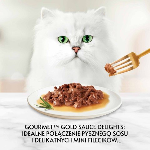 PURINA NESTLE Gourmet Gold Sauce Delight z wołowiną - mokra karma dla kota - puszka - 85 g