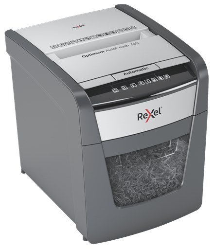 REXEL Rexel Niszczarka Optimum AutoFeed+ 50X, (P-4), 50 kartek, 20 l kosz REXEL Rexel Niszczarka Optimum AutoFeed+ 50X, (P-4), 50 kartek, 20 l kosz