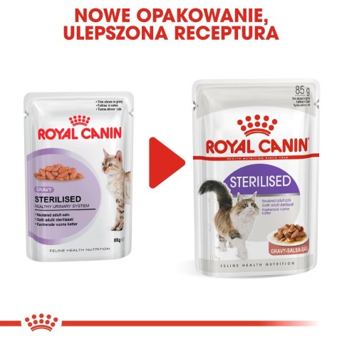 Royal Canin ROYAL CANIN FHN Sterilised w sosie - mokra karma dla kota dorosłego - 12x85g Royal Canin ROYAL CANIN FHN Sterilised w sosie - mokra karma dla kota dorosłego - 12x85g