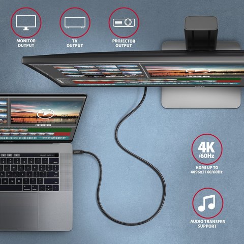 AXAGON AXAGON BUCM32-CM20AB USB-C 3.2 Gen 2 do USB-C 3.2 Gen 2, czarny - 2m AXAGON AXAGON BUCM32-CM20AB USB-C 3.2 Gen 2 do USB-C 3.2 Gen 2, czarny - 2m