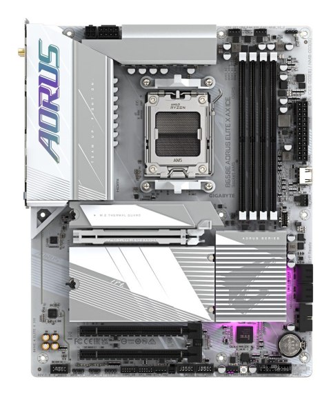 Gigabyte Płyta główna Gigabyte B650E AORUS ELITE X AX ICE Gigabyte Płyta główna Gigabyte B650E AORUS ELITE X AX ICE