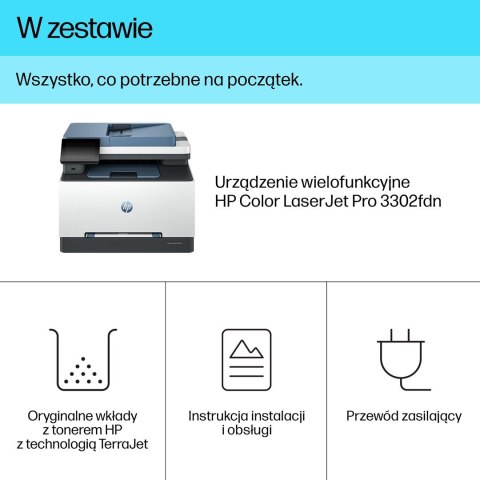 Hewlett-Packard Urzadzenie wielofunkc.HP Color LaserJet Pro 3302fdn Hewlett-Packard Urzadzenie wielofunkc.HP Color LaserJet Pro 3302fdn