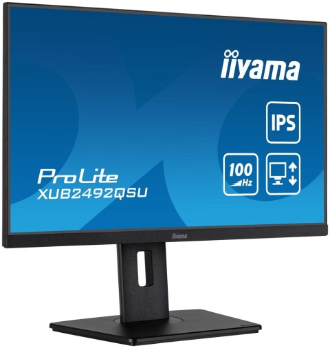 IIYAMA Iiyama ProLite XUB2492QSU-B1 monitor komputerowy 60,5 cm (23.8") 2560 x 1440 px Wide Quad HD LED Czarny IIYAMA Iiyama ProLite XUB2492QSU-B1 monitor komputerowy 60,5 cm (23.8") 2560 x 1440 px Wide Quad HD LED Czarny