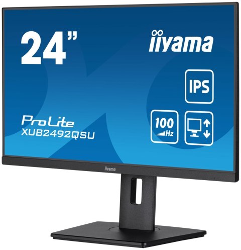IIYAMA Iiyama ProLite XUB2492QSU-B1 monitor komputerowy 60,5 cm (23.8") 2560 x 1440 px Wide Quad HD LED Czarny IIYAMA Iiyama ProLite XUB2492QSU-B1 monitor komputerowy 60,5 cm (23.8") 2560 x 1440 px Wide Quad HD LED Czarny