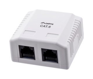 Lanberg Gniazdo natynkowe Lanberg OU6-0002-W (RJ-45; UTP; kolor biały)