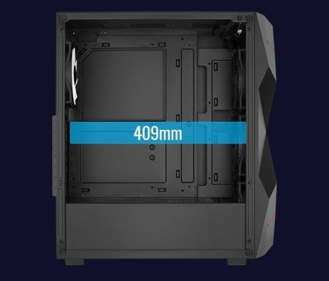 Aerocool Obudowa AEROCOOL PGS VOLCAN-G-BK-v1 Aerocool Obudowa AEROCOOL PGS VOLCAN-G-BK-v1