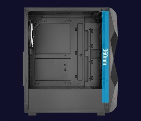 Aerocool Obudowa AEROCOOL PGS VOLCAN-G-BK-v1 Aerocool Obudowa AEROCOOL PGS VOLCAN-G-BK-v1