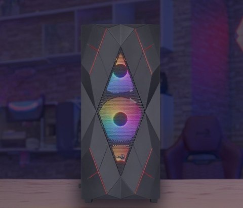 Aerocool Obudowa AEROCOOL PGS VOLCAN-G-BK-v1 Aerocool Obudowa AEROCOOL PGS VOLCAN-G-BK-v1