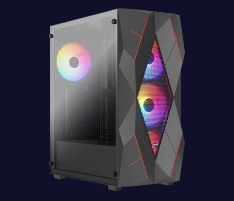 Aerocool Obudowa AEROCOOL PGS VOLCAN-G-BK-v1 Aerocool Obudowa AEROCOOL PGS VOLCAN-G-BK-v1