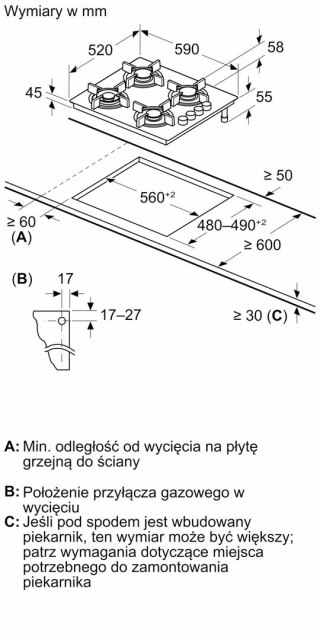 BOSCH Płyta gazowa BOSCH POH6B6K30
