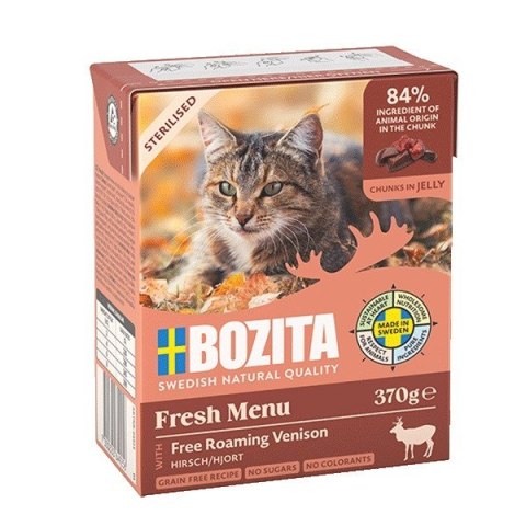 BOZITA BOZITA Sterylised - Dziczyzna, kawałki w galarecie - mokra karma dla kota - 370g BOZITA BOZITA Sterylised - Dziczyzna, kawałki w galarecie - mokra karma dla kota - 370g