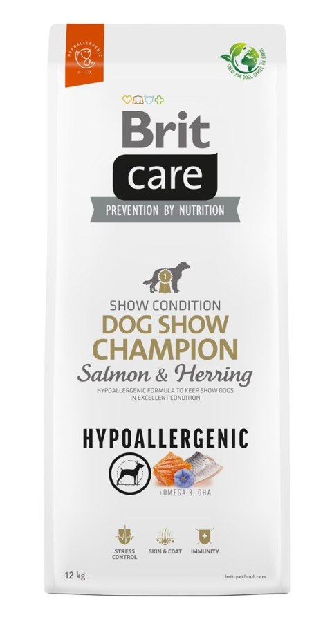 Brit BRIT Care Hypoallergenic Dog Show Champion Salmon & Herring - sucha karma dla psa - 12 kg Brit BRIT Care Hypoallergenic Dog Show Champion Salmon & Herring - sucha karma dla psa - 12 kg