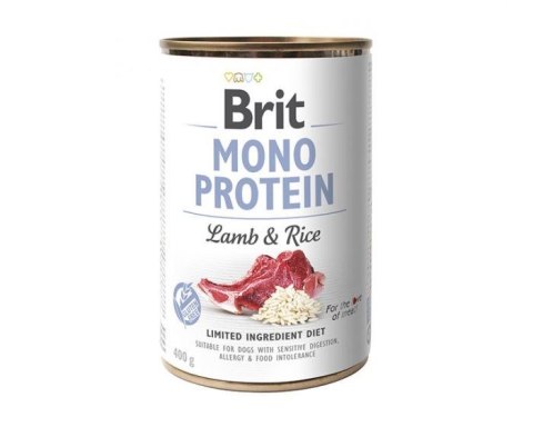 Brit BRIT Mono Protein jagnięcina i brązowy ryż - mokra karma dla psa - 400 g Brit BRIT Mono Protein jagnięcina i brązowy ryż - mokra karma dla psa - 400 g