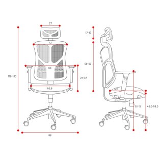 DIABLO CHAIRS Fotel gamingowy DIABLO V-BASIC FOTEL czarno-szary
