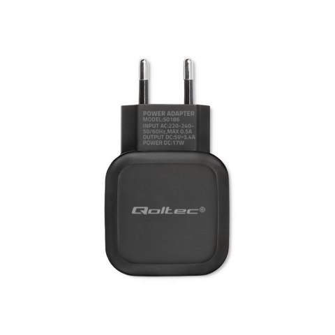 Ładowarka sieciowa Qoltec 50186 (3400 mA; 17W; USB) Ładowarka sieciowa Qoltec 50186 (3400 mA; 17W; USB)