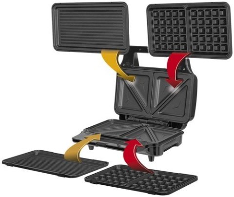 MPM Opiekacz wielofunkcyjny MPM MOP-23M (900W czarno-srebrny) MPM Opiekacz wielofunkcyjny MPM MOP-23M (900W czarno-srebrny)