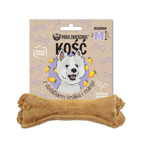 PAKA ZWIERZAKA Paka Zwierzaka Kość z dodatkiem królika i mango M-12 cm 55g