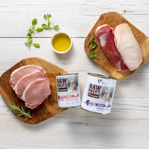 VetExpert VetExpert Raw Paleo Wieprzowina Adult Can 800g VetExpert VetExpert Raw Paleo Wieprzowina Adult Can 800g