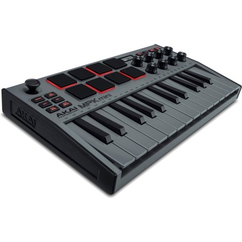 AKAI AKAI MPK MINI 3 GREY - Mini klawiatura sterująca AKAI AKAI MPK MINI 3 GREY - Mini klawiatura sterująca