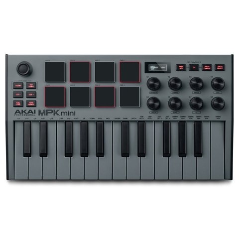 AKAI AKAI MPK MINI 3 GREY - Mini klawiatura sterująca AKAI AKAI MPK MINI 3 GREY - Mini klawiatura sterująca