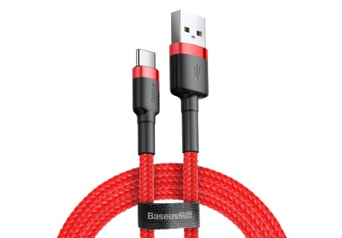 Baseus Kabel Baseus Cafule CATKLF-A09 (USB 2.0 - USB typu C ; 0,50m; kolor czerwony) Baseus Kabel Baseus Cafule CATKLF-A09 (USB 2.0 - USB typu C ; 0,50m; kolor czerwony)