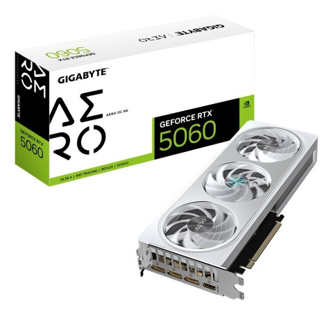 Gigabyte Karta graficzna Gigabyte GeForce RTX 5060 AERO OC 8GB Gigabyte Karta graficzna Gigabyte GeForce RTX 5060 AERO OC 8GB