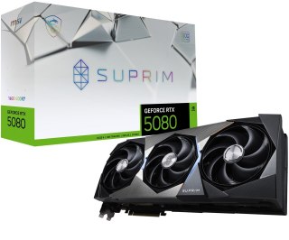 MSI Karta graficzna MSI GeForce RTX 5080 16GB SUPRIM SOC GDDR7