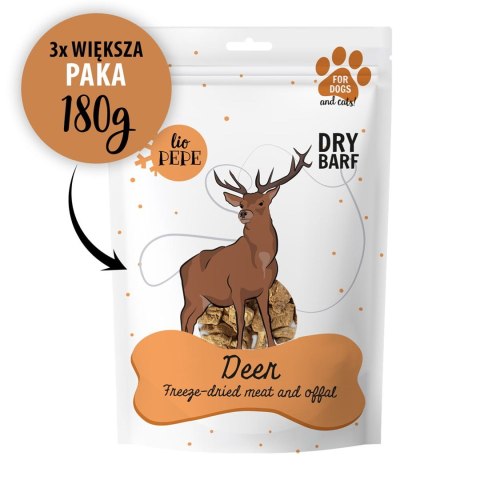 PAKA ZWIERZAKA Paka Zwierzaka Lio Pepe Przysmak Deer (mięso jelenia) XL 180g PAKA ZWIERZAKA Paka Zwierzaka Lio Pepe Przysmak Deer (mięso jelenia) XL 180g