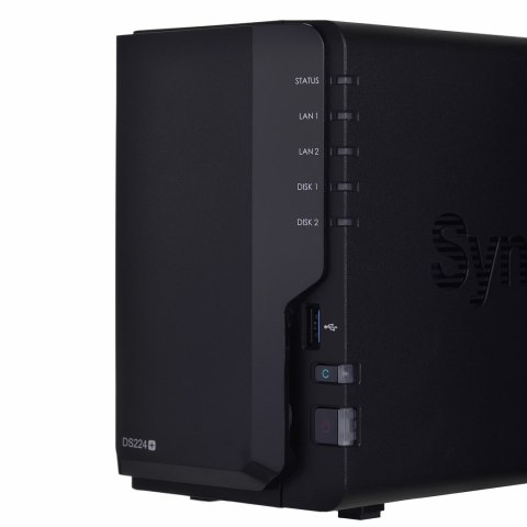Synology NAS Synology DS224+; Tower; 2x (3.5" SATA HDD); Intel Celeron J4125;,2GB DDR4 (max. 6GB), 2x 1GbE RJ-45 Synology NAS Synology DS224+; Tower; 2x (3.5" SATA HDD); Intel Celeron J4125;,2GB DDR4 (max. 6GB), 2x 1GbE RJ-45