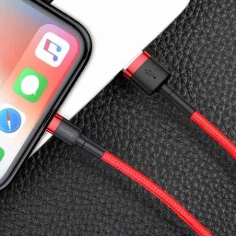 Baseus BASEUS KABEL LIGHTNING USB CAFULE1,5A 2M CZERWONY Baseus BASEUS KABEL LIGHTNING USB CAFULE1,5A 2M CZERWONY