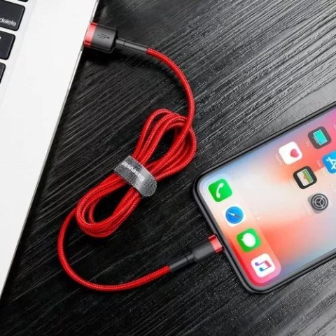 Baseus BASEUS KABEL LIGHTNING USB CAFULE1,5A 2M CZERWONY Baseus BASEUS KABEL LIGHTNING USB CAFULE1,5A 2M CZERWONY