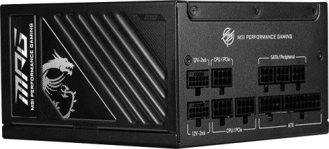 MSI Zasilacz MSI MPG A850GS 850W PCIE5 80+ Gold ATX 3.1 MSI Zasilacz MSI MPG A850GS 850W PCIE5 80+ Gold ATX 3.1