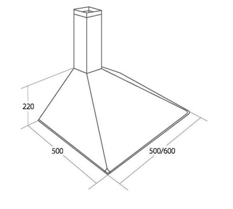 AKPO Okap kominowy AKPO WK-5 SOFT 60 INOX (600mm; stal nierdzewna)
