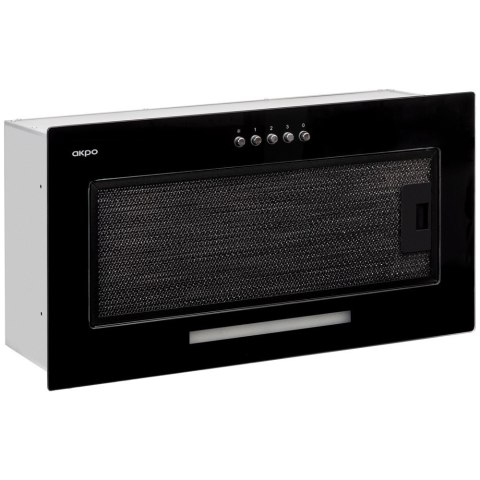 AKPO Okap podszafkowy wkład do zabudowy AKPO WK-7 MICRA GLASS 60 CZARNY (600mm czarne szkło)